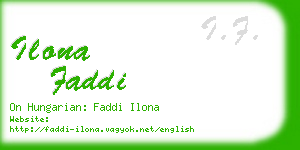 ilona faddi business card